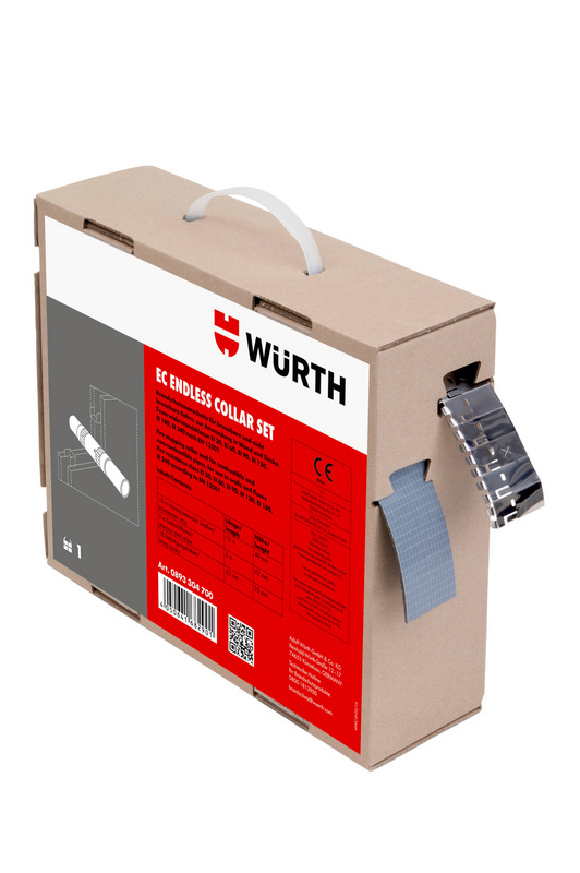 Rohrmanschette EC Endless Collar Set ROMANS-SET-BSBAND/METBA-D160MM-20TLG