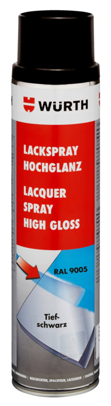 Lackspray hochglanz LKSPR-RAL9005-TIEFSCHWARZ-600ML