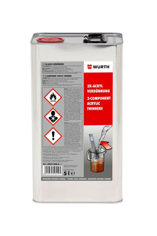 Acryl-Verdünnung für 2K-Acryl-Produkte und 1K-Dickschichtlacke