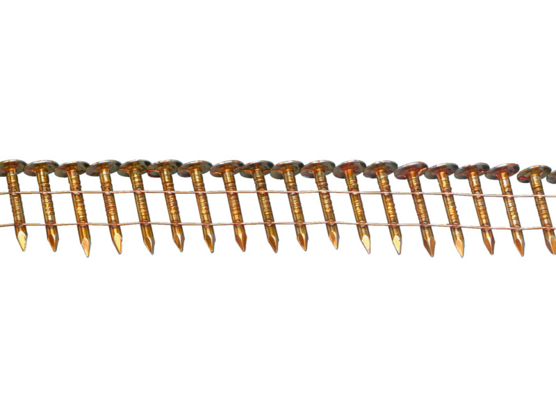 Dachpappennagel 3,1 x 25 mm Stahl, gelb verzinkt (A2C), mit glattem Schaft
