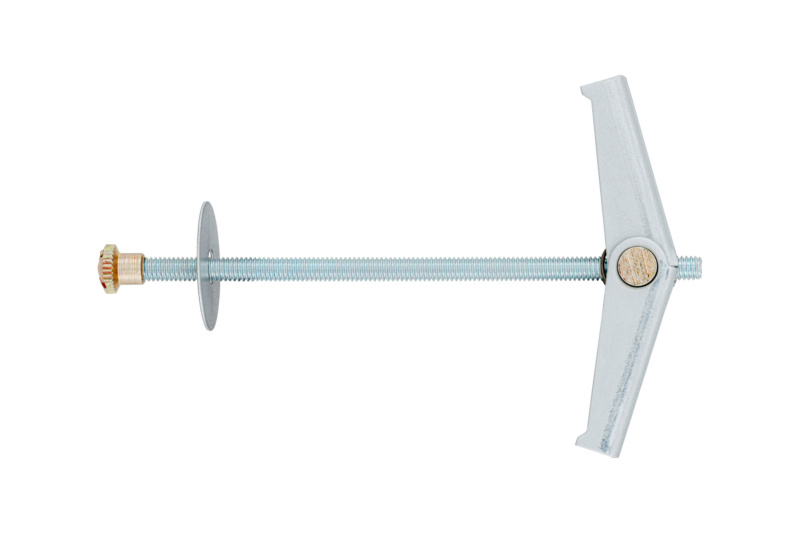 Federklappdübel Typ W-FK M 4 mit Scheibe und MS-Rändelmutter, Stahl verzink