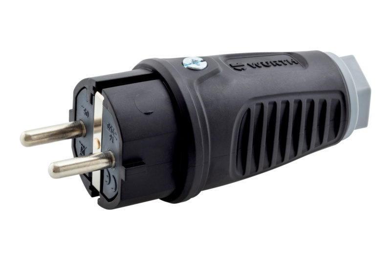 Schutzkontakt-Stecker für Leitungen bis 3G2,5 mm²