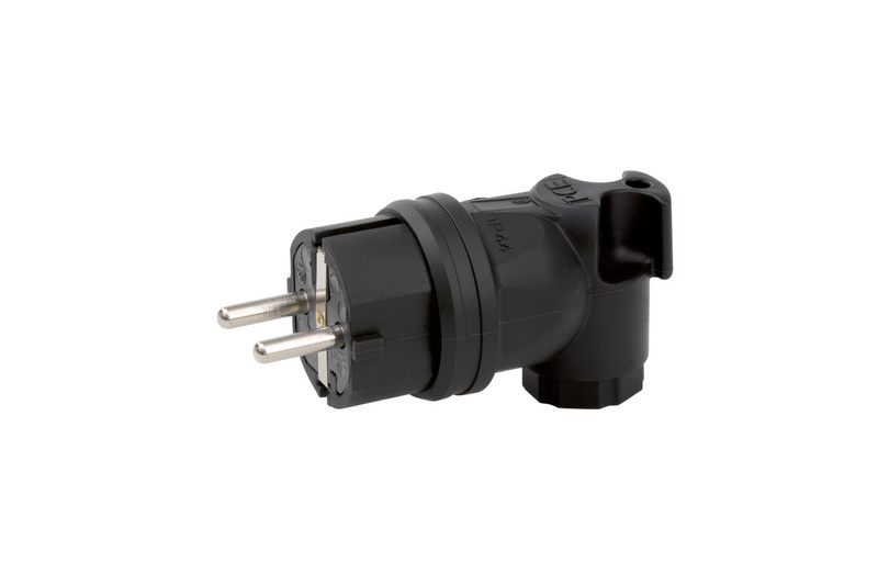 Schutzkontakt-Winkelstecker für Leitungen bis 3G2,5 mm²