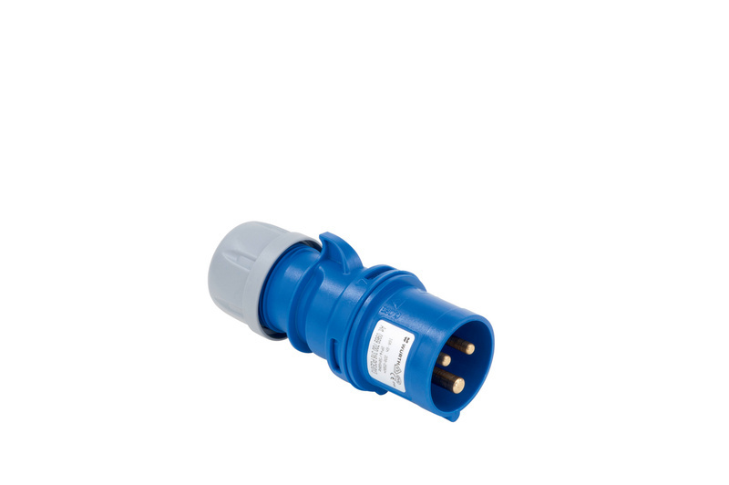CEE-Stecker 250 V/400 V, 6 H 47x118mm