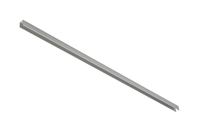LED-Glaskantenprofil GKP-1 GLASKTPRFL-F.LICHTBA-(GKP-1)-2,5M-SILBRF