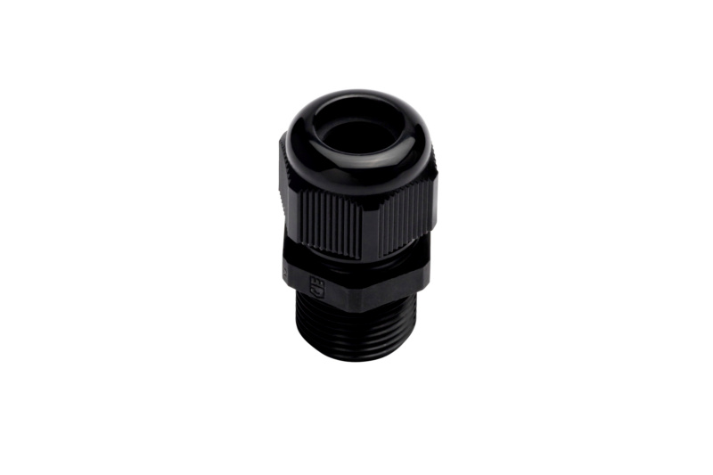 Kabelverschraubung PA Gewinde lang KBLVSHR-RAL9005-M20X1,5/L-SW24-(8-13MM)