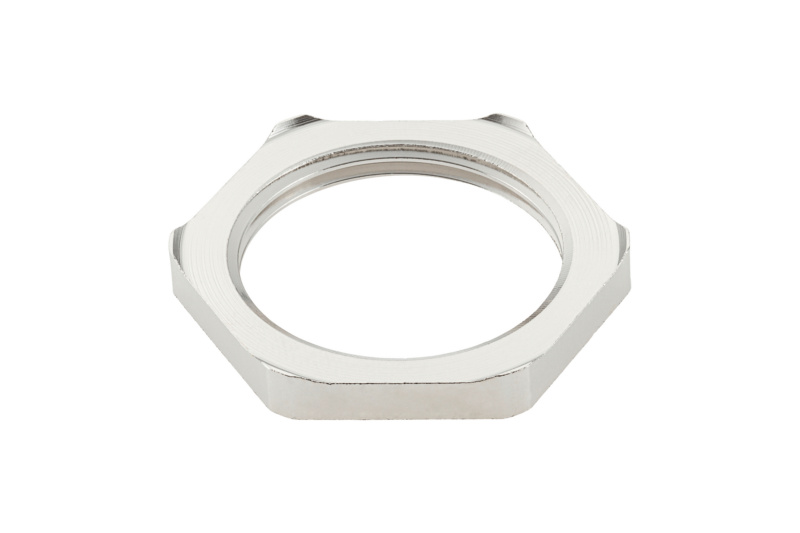 Gegenmutter M25x1,5mm für EMV-Kabelverschraubung Material: Messing vernickelt