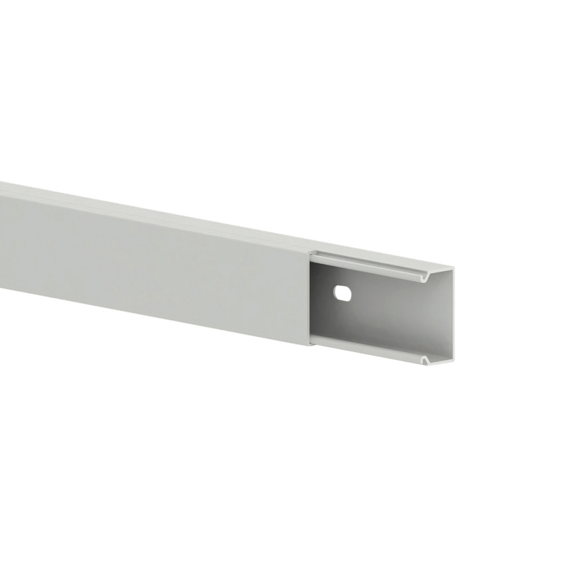 Leitungsführungskanal Mini 15x30 mm mit einreihiger Bodenlochung und Deckel