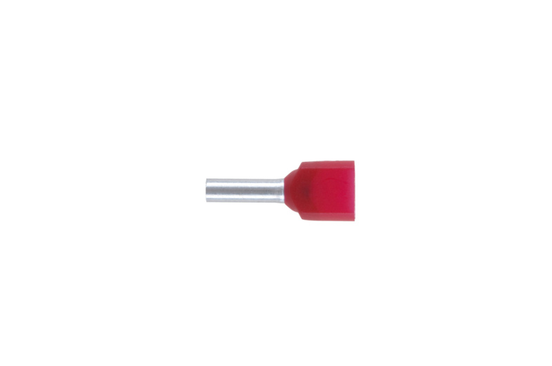 DUO-Aderendhülse 2x1,0 mm² mit Kunststoffhülse