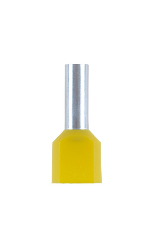 DUO-Aderendhülse 2x6,0 mm² mit Kunststoffhülse
