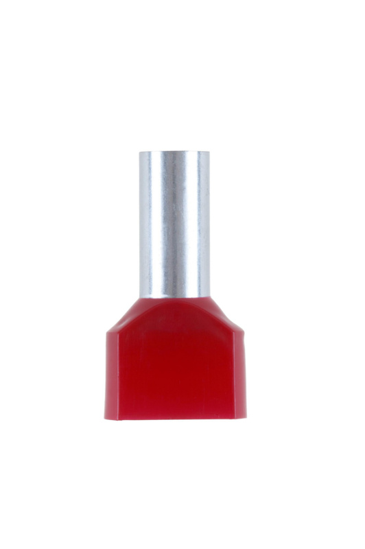 DUO-Aderendhülse 2x10,0 mm² mit Kunststoffhülse
