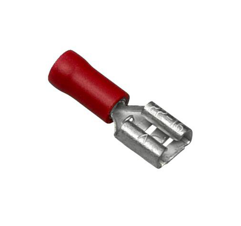 Isolierte Flachsteckhülse PVC DIN46245 T1-3 CRIMPKBLSHH-DIN46245-4,8X0,8-ROT