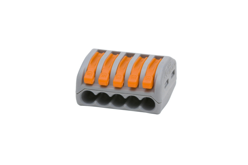 Wago Verbindungsklemme schraublos 5x0,08-2,5/4,0 mm² für alle Kupferleiterarten