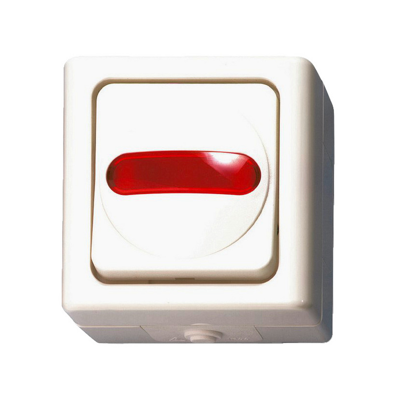 Elmo®  AP-Feuchtraum Kontrollschalter 78x78x61 Aus/Wechsel