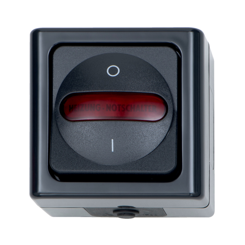 ELMO®  AP-Feuchtraum Heizungsnotschalter Aus/2-polig