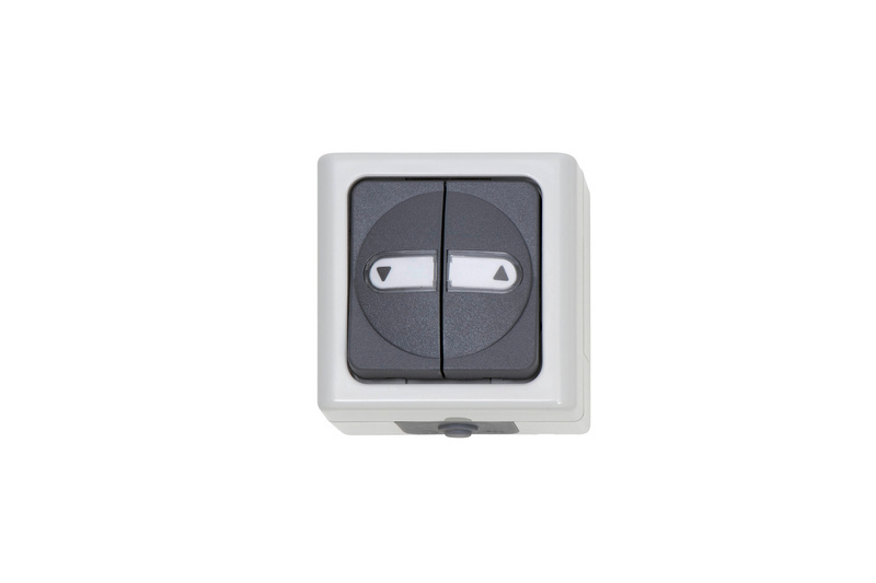 ELMO®  AP-Feuchtraum Jalousieschalter 78x78x61 mit Umkehrsperre
