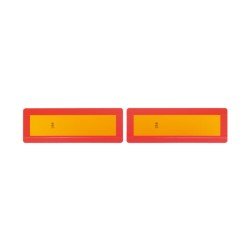 Heckmarkierung Aluminium 197x566 mm für Anhänger und Sattelauflieger