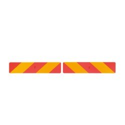 Heckmarkierung Aluminium 132x566 mm für Lastkraftwagen und Zugmaschinen