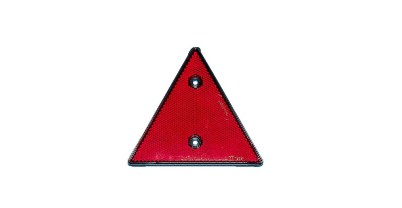 Rückstrahler dreieckig mit Bohrungen 160x160mm