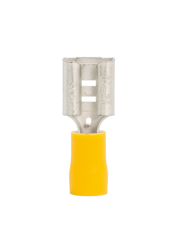 Crimpkabelschuh Flachsteckhülse 4,0-6,0 mm² PVC-isoliert