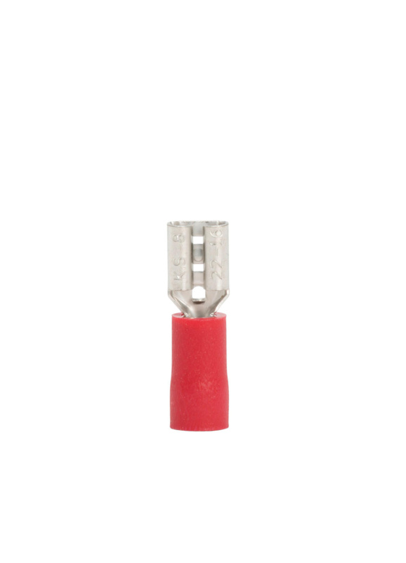 Crimpkabelschuh Flachsteckhülse 0,5-1,0 mm² PVC-isoliert