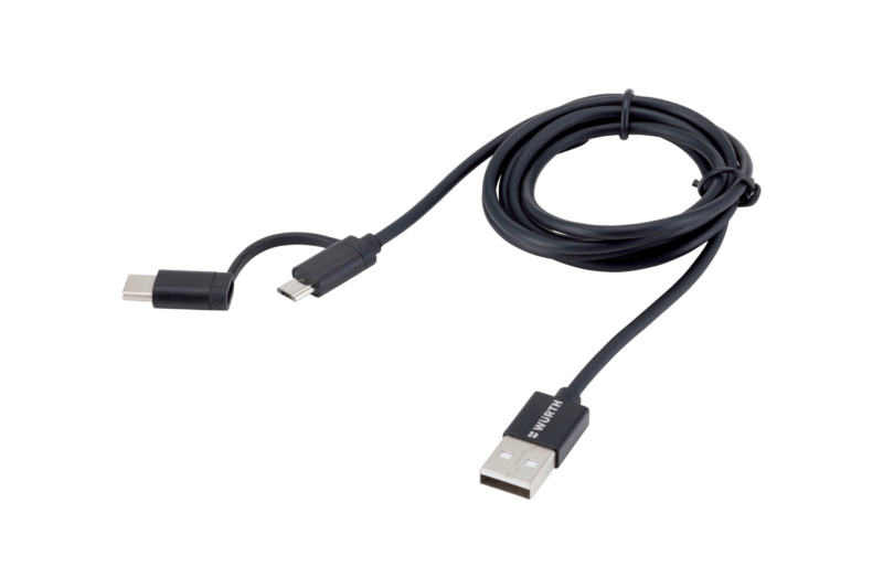 Daten- und Ladekabel 2 in 1 USB Micro und USB Type C / USB Type A
