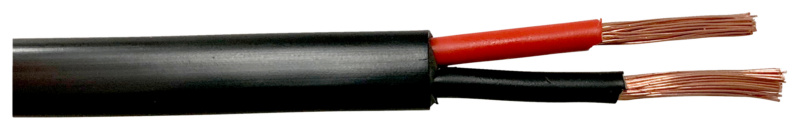 Fahrzeugleitung Flachkabel FLRYY 2x1,5 mm² PVC-Außenmantel, schwarz