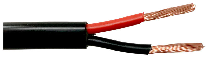Fahrzeugleitung Flachkabel FLRYY 2x2,5 mm² PVC-Außenmantel, schwarz