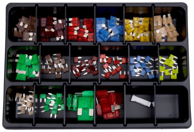 Flachstecksicherungen ATO/MINI/MAXI SILVER Sortiment 151 Teile