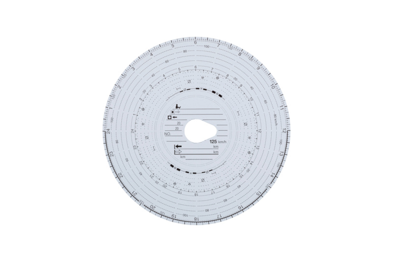 Diagrammscheibe für EG-Fahrtschreiber