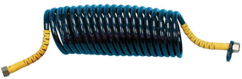 Luft-Spiralleitung Uni LUFTSPRLLTG-UNI-PA-SCHWARZ/GELB-4,5M