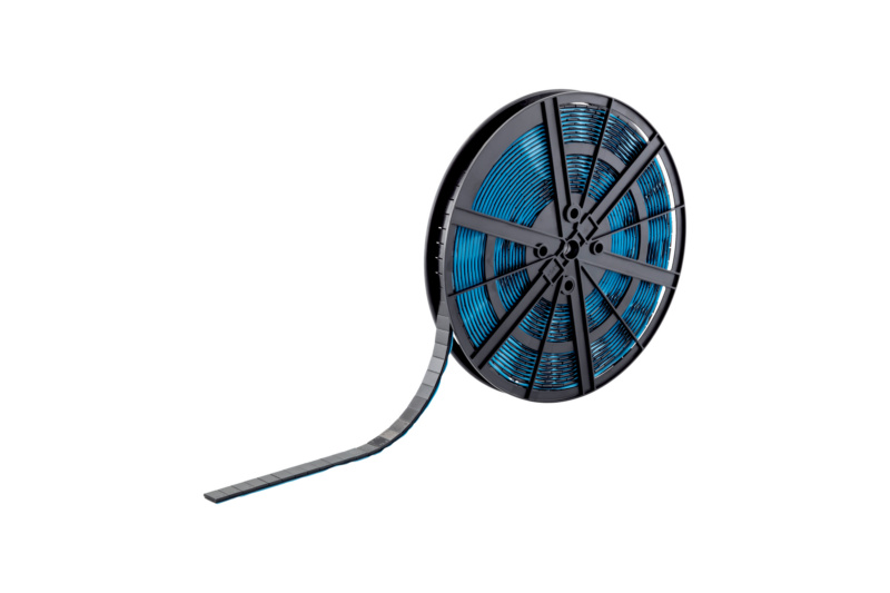 Stahl-Klebegewicht auf Rolle Alufelge  schwarz AWG-FE-KLEB-B19X3,8-1000X5G-SCHW-