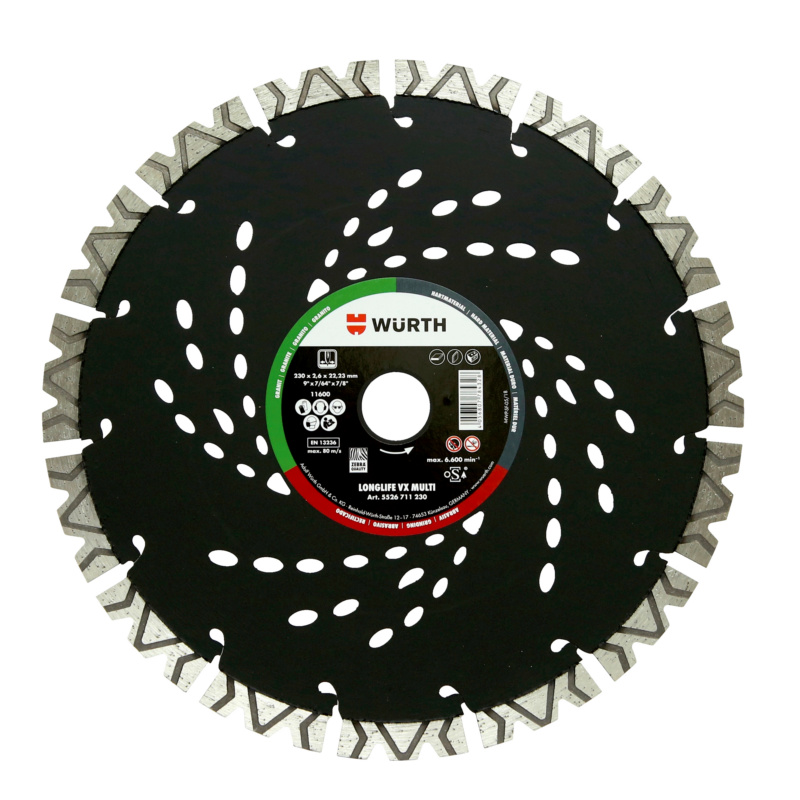 Diamanttrennscheibe Multi Longlife VX TSHB-DIA-LL-VX-MULTI-BO22,23-D180MM