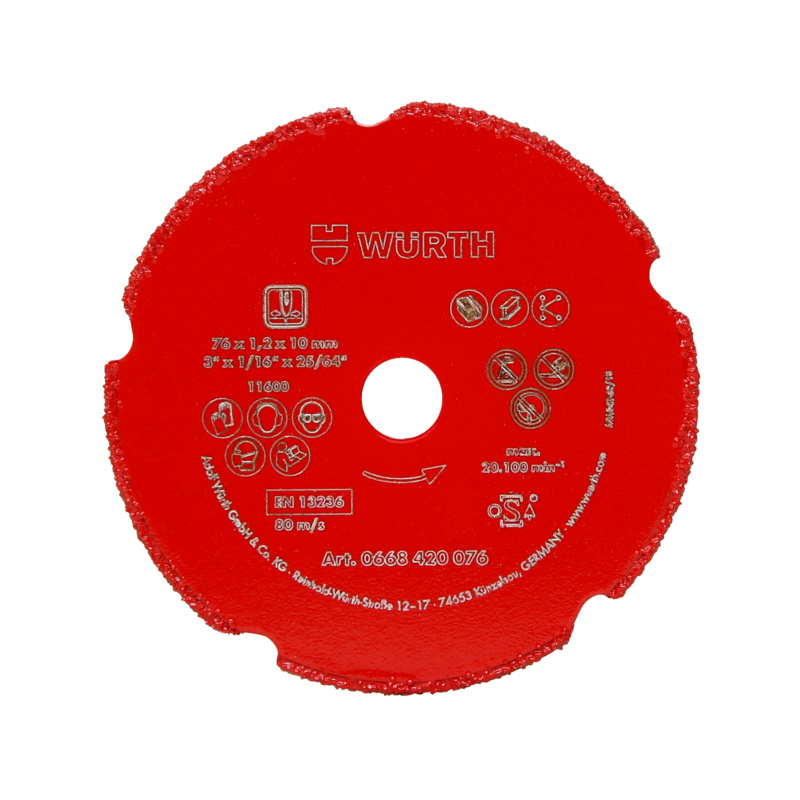 Diamanttrennscheibe Multi TG 12-A TSHB-DIA-MULTI-TG12-A-BO10,0-D76MM