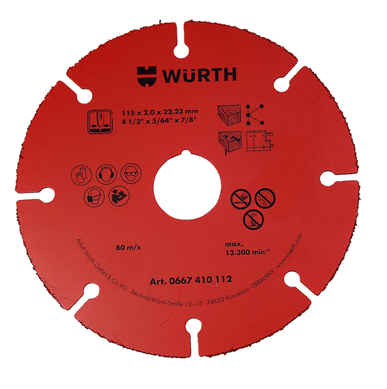 Trennscheibe Hartmetall bestückt TSHB-HM-2,0-BO22,2-D115MM