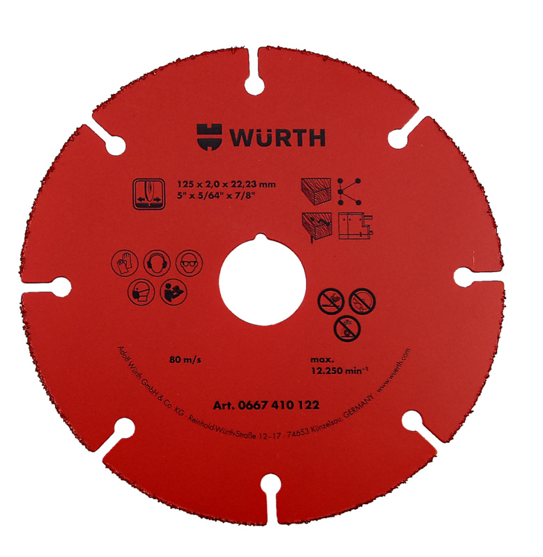 Trennscheibe Hartmetall bestückt TSHB-HM-2,0-BO22,2-D125MM