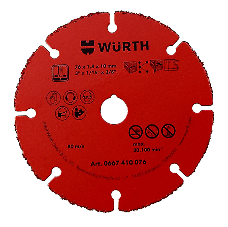 Trennscheibe Hartmetall bestückt TSHB-HM-1,8-BO10,0-D76MM