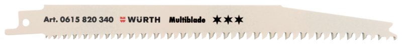 Säbelsägeblatt Holz drei Sterne Multiblade 200x2,4-4,0