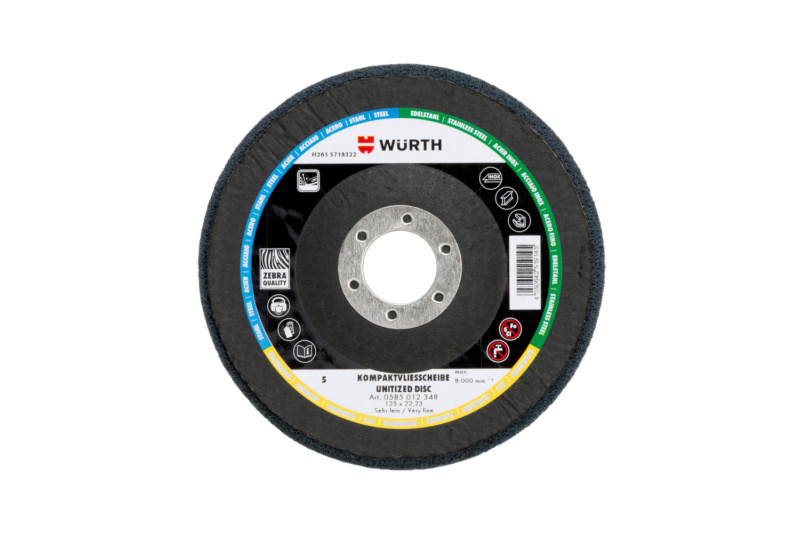 Hartgepresste Kompaktvliesscheibe Ø 115 mm mit Gewebeteller