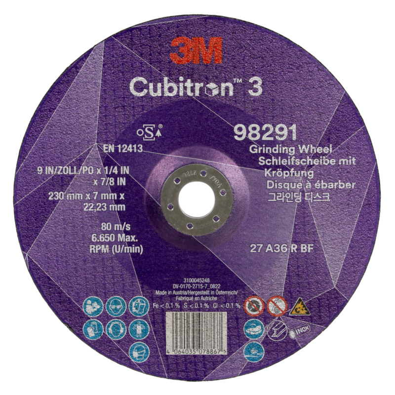 Schruppscheibe Cubitron III SSHB-(CUBITRON III)-ST7,0-BO22,23-D125