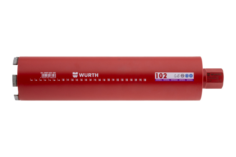 Diamant-Universalbohrkrone Nass/Trocken BOKRO-DIA-UNI-N/T-1 1/4ZO-D102-AL400MM