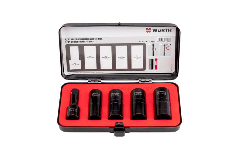 1/2-Zoll-Doppelspiralstecknuss-Set 5-tlg.