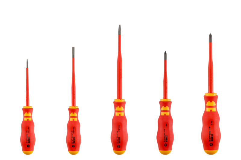 VDE-Schraubendrehersatz Längsschlitz/Kreuzschlitz PH extra schlank 5tlg.