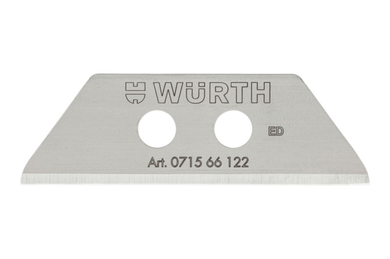 Trapezklinge mit 2-Loch-Aufnahme und abgestumpfter Spitze
