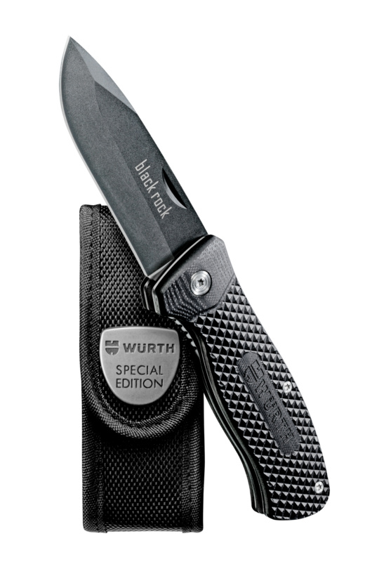 Klappmesser BLACK ROCK Special Edition TASHMESS-(BLACK ROCK)-NYLONTASCHE-L110