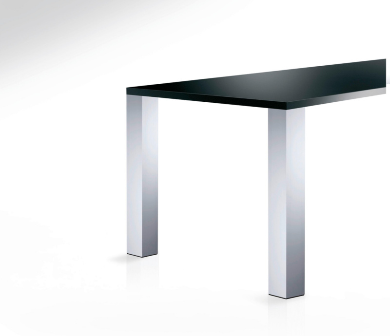 Tischbein quadratisch TIBEIN-QUADR-80MM-ST-WEISS-MATT-705MM