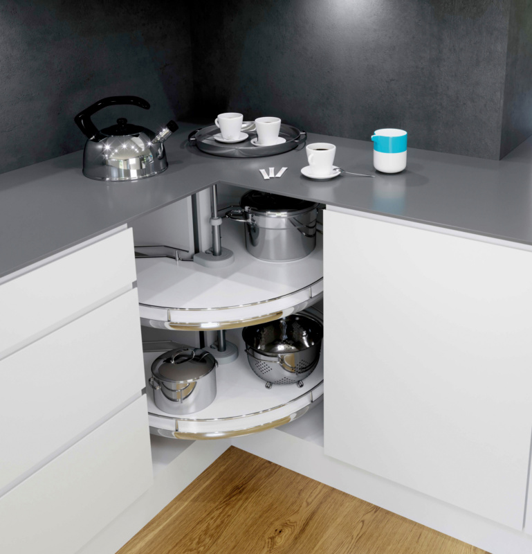 Eckschrank-Drehbeschlag-Set VS COR Spin 71 DRHBSHLG-SET-QUATURIS71-HO-900