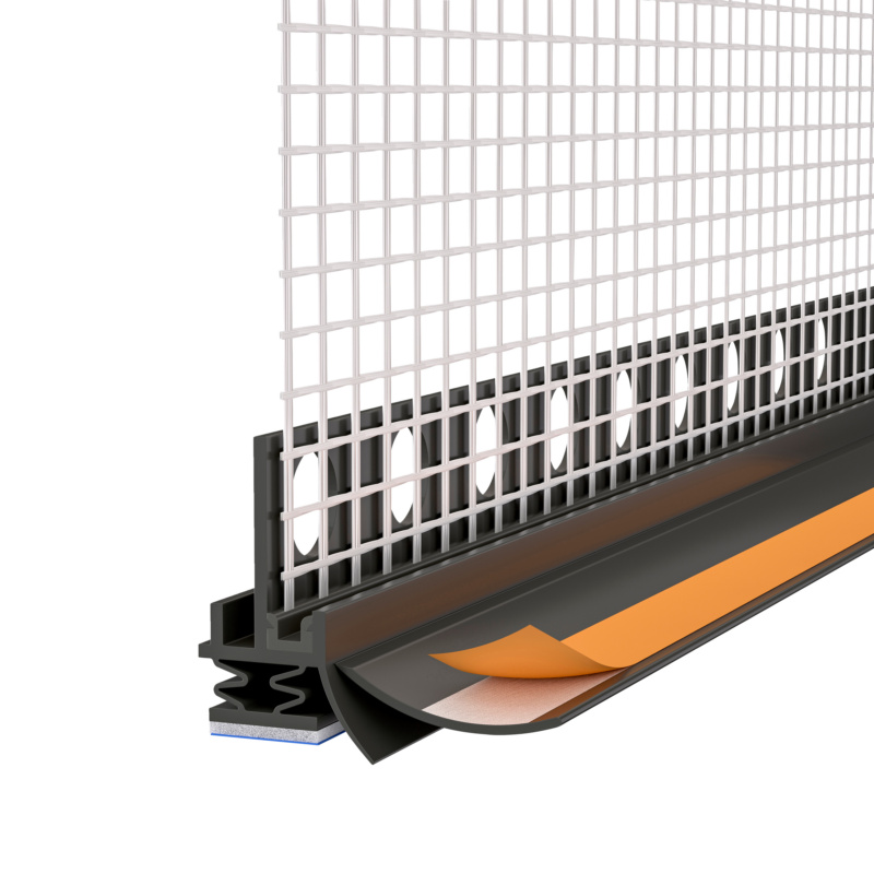 Anputzleiste mit Lippe und Gewebe ANPUTZLST-GWB-ANTHR-AKKORDEON-240CM