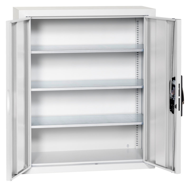 Flügeltürenschrank Tiefe 300 mm FLGTRSHRNK-LGRBOX-SLB-FB306-RAL7035