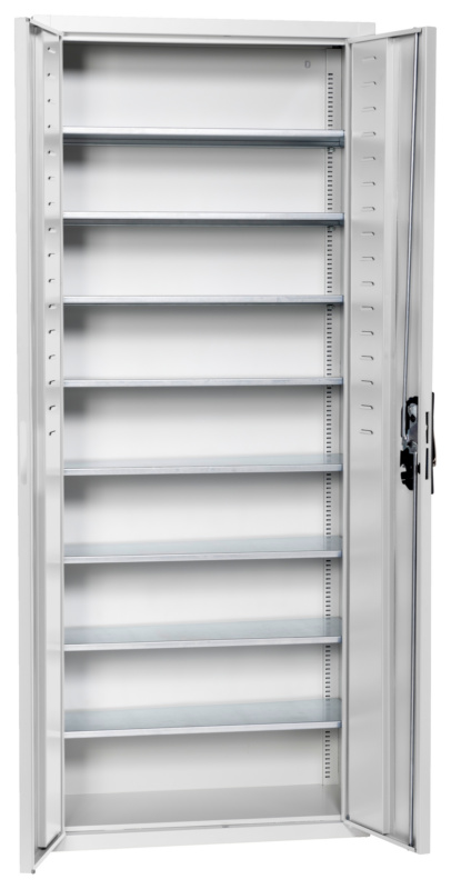 Flügeltürenschrank Tiefe 300 mm FLGTRSHRNK-LGRBOX-SLB-FB311-RAL7035